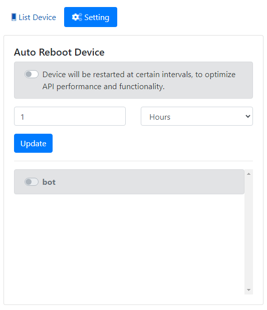Form auto reboot device