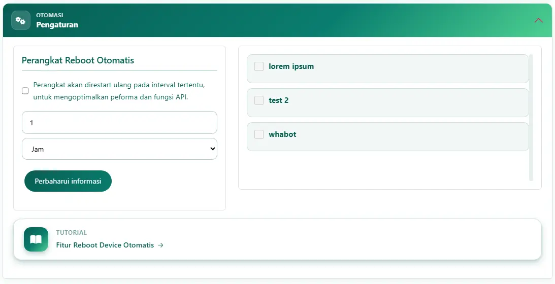 Form auto reboot device