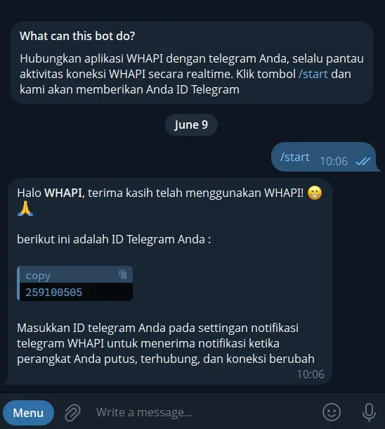 Halaman manajemen perangkat