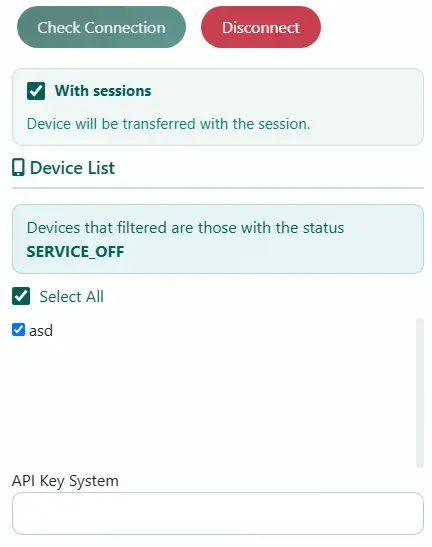 Pilih device